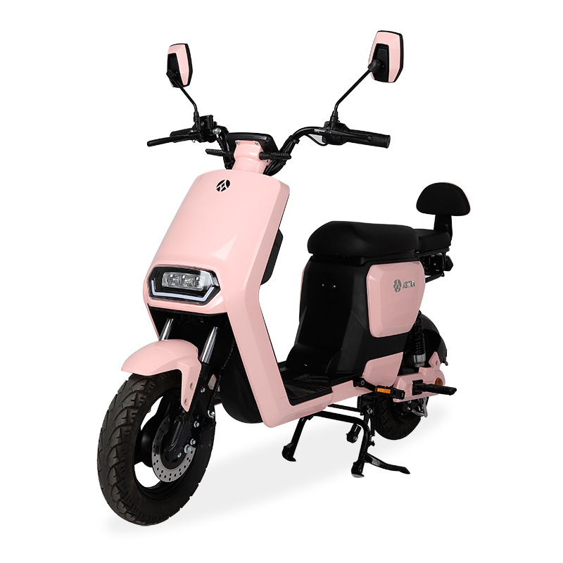 Pink Color Custom Simple electric moped 650w  motorcycle48v battery electric scooter