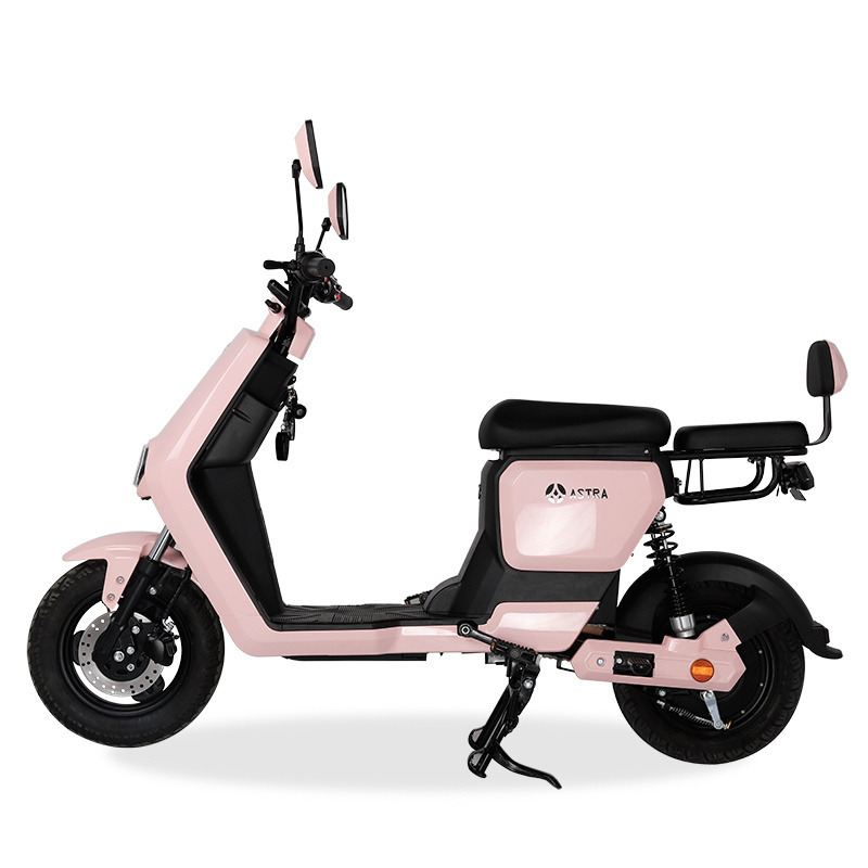 Pink Color Custom Simple electric moped 650w  motorcycle48v battery electric scooter