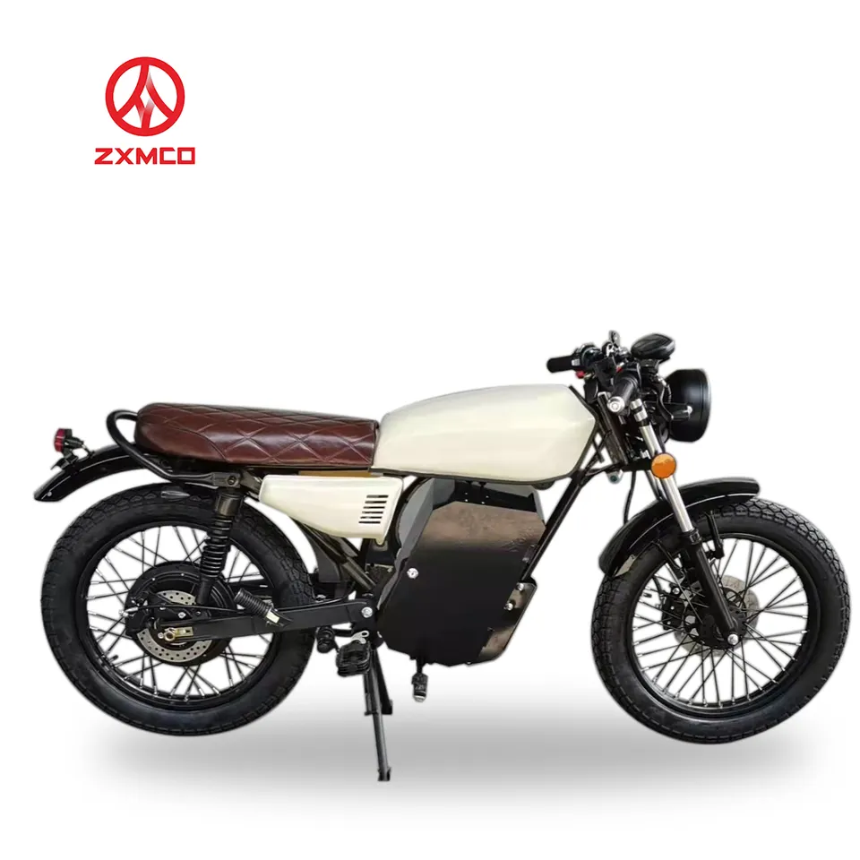 Electric Retro Motorcycle Racing 2000w Motorbike With 100 Km Range Super Motor for Adults