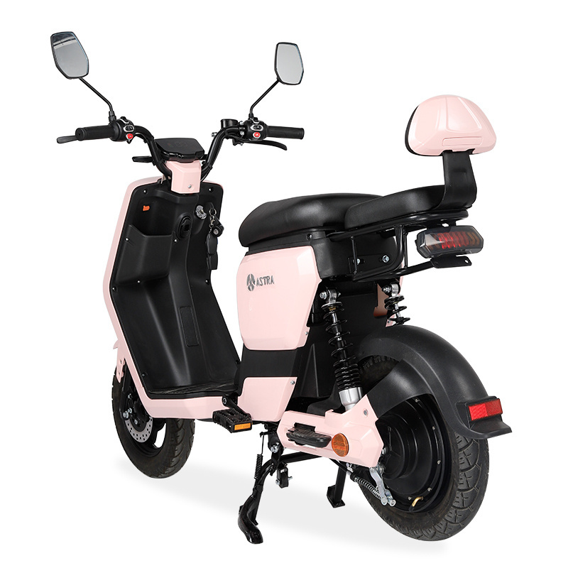 Pink Color Custom Simple electric moped 650w  motorcycle48v battery electric scooter