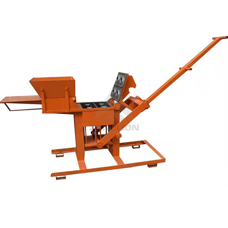 ZON2-40 Small Manual Clay Interlock Hollow Brick Molding Maker Red Soil Block Making Machine