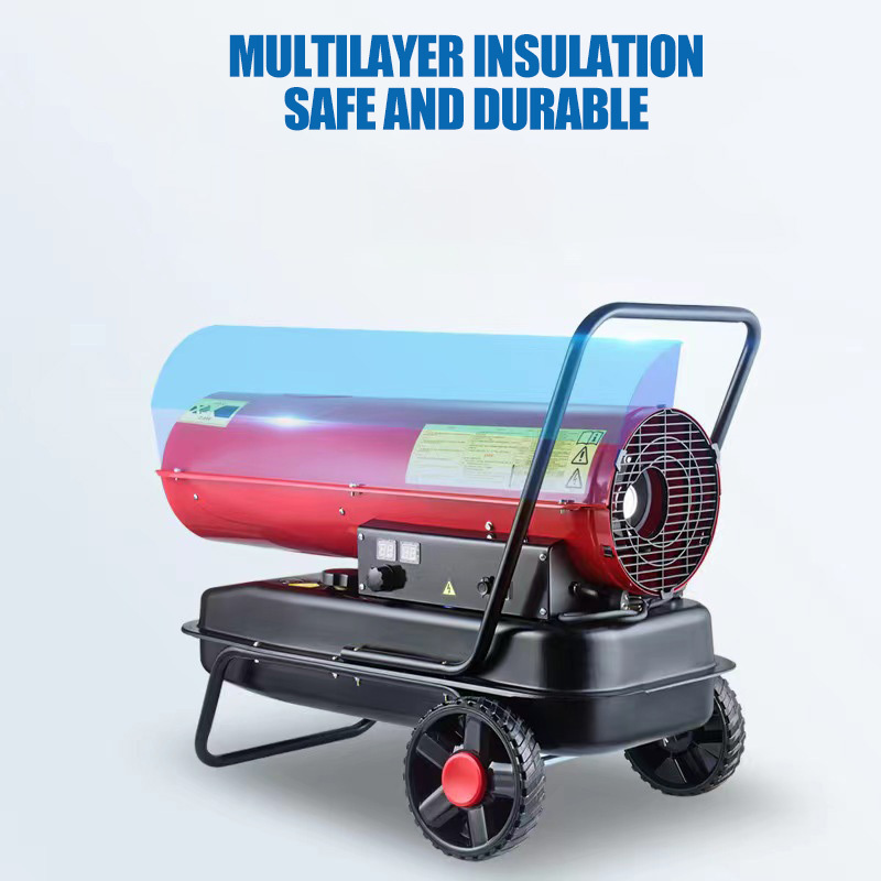 Industrial grade high-power fast heating dual screen display large air duct fuel oil heater