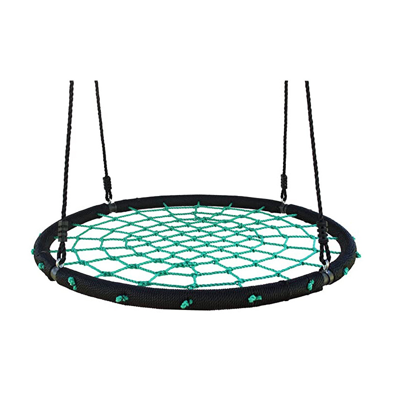 Zoshine kids  child Tree Saucer Swing Webbed Seat for Grip and Comfort Hanging Tree Circular Flying Saucer with Spider Web