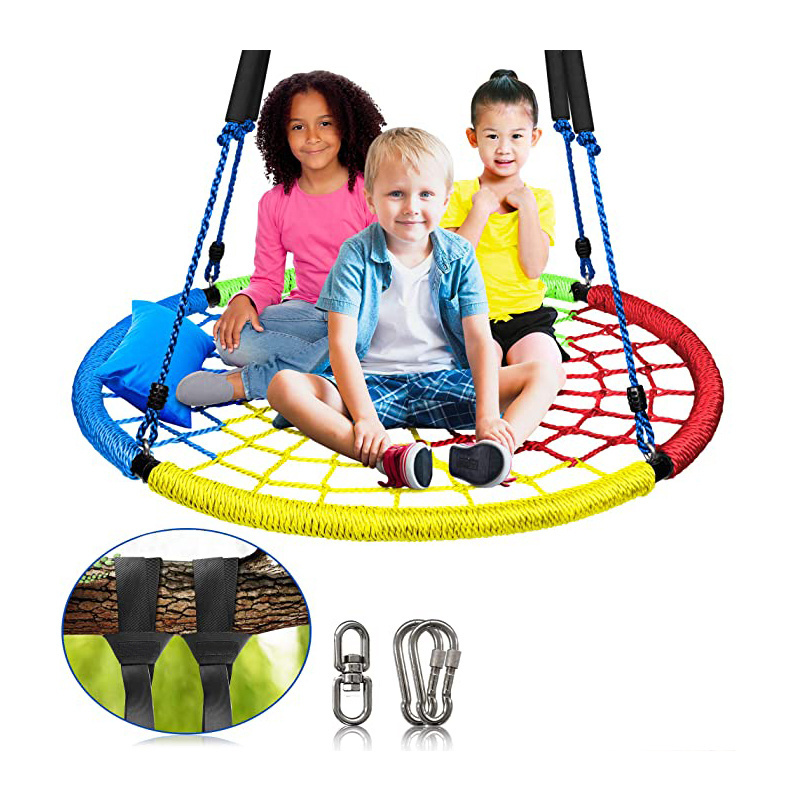 Zoshine  Fast Delivery  High Quality Outdoor Adult And Kids Child swing 80cm 100cm Rope Spider Web Tree Set Chair