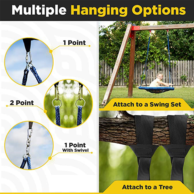 Zoshine  Fast Delivery  High Quality Outdoor Adult And Kids Child swing 80cm 100cm Rope Spider Web Tree Set Chair