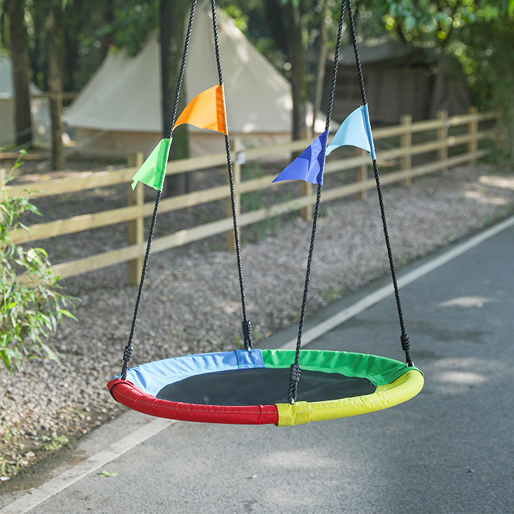 Zoshine Outdoor Swing Playground Swing garden Hanging Platform Rope  swing with Hanging Strap Kit