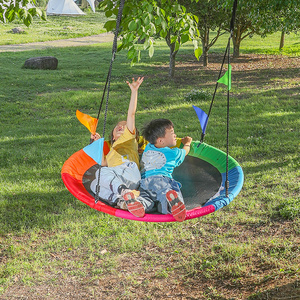 Zoshine High Quality Yellow Flying Tree Swing Good Price Outdoor Round Nest Swing Platform Flying Tree Swing For Kids