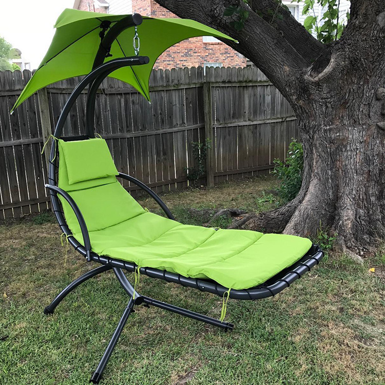 Zoshine Adult Hammock Garden Patio Swing Chair Comfortable Cushion and Adjustable Canopy Hanging Swing Chair Outdoor