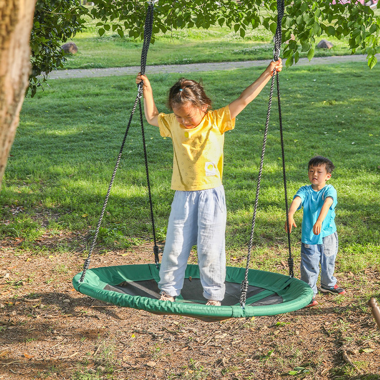 Zoshine Diameter 100CM saucer child tree swing outdoor wooden tree swing seat easy assemble swing for kids Adult