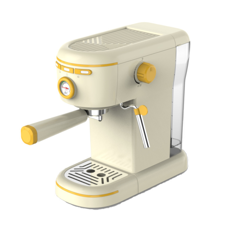 Espresso Machine High End Quiet 1200ml Tank Volumetric Yellow Espresso Machine Frothing Milk 51mm Espresso Machine