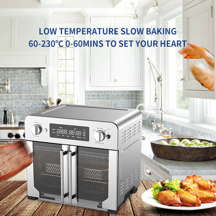 multifunctional air fryer oven, 23L air oven with SS heat element, steak cage air oven with dry fruit