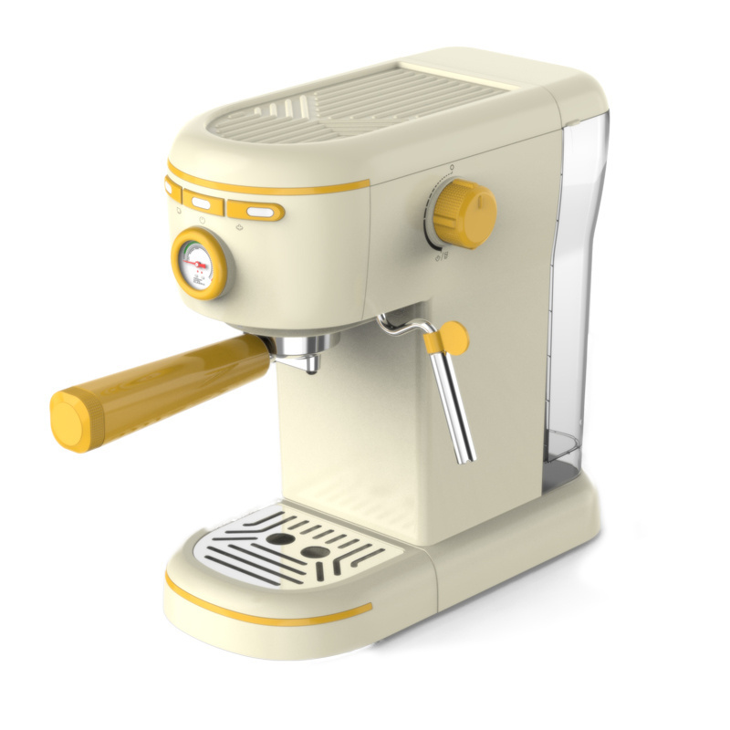 Espresso Machine High End Quiet 1200ml Tank Volumetric Yellow Espresso Machine Frothing Milk 51mm Espresso Machine