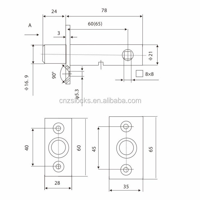 [62] Russian high quality iron door safety switch lock for 60mm