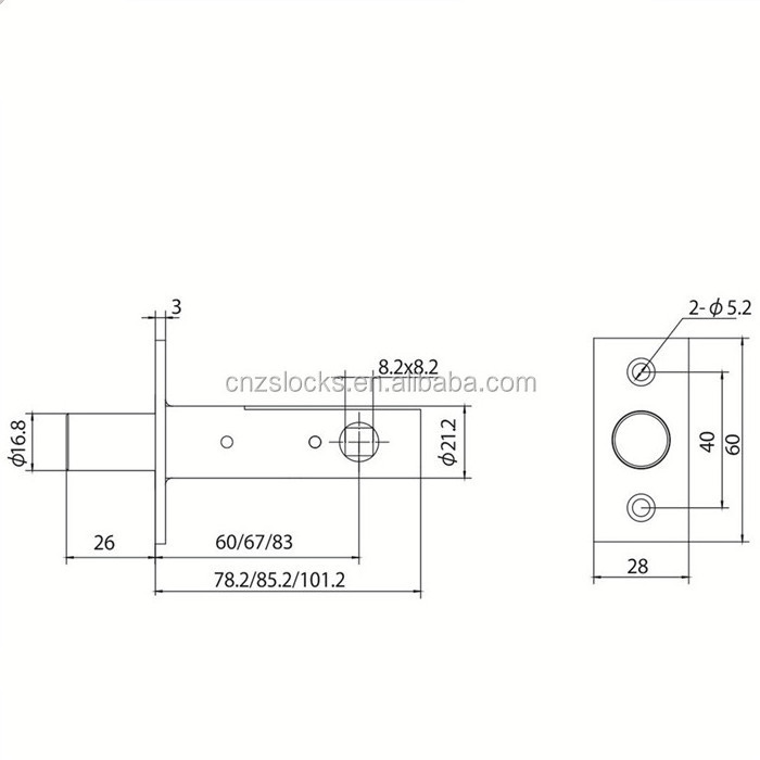 [83] Russian high quality iron sliding door lock latch padlock for 83mm