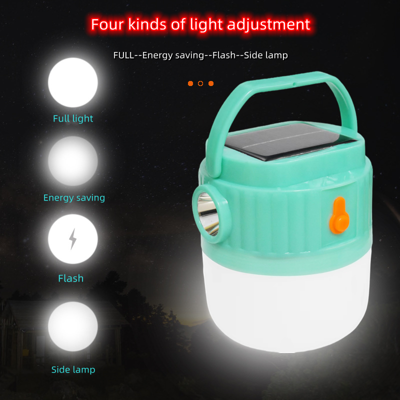 Solar charging LED bulb lamp outdoor camping Longer life and more durable  lighting power failure emergency dual light source