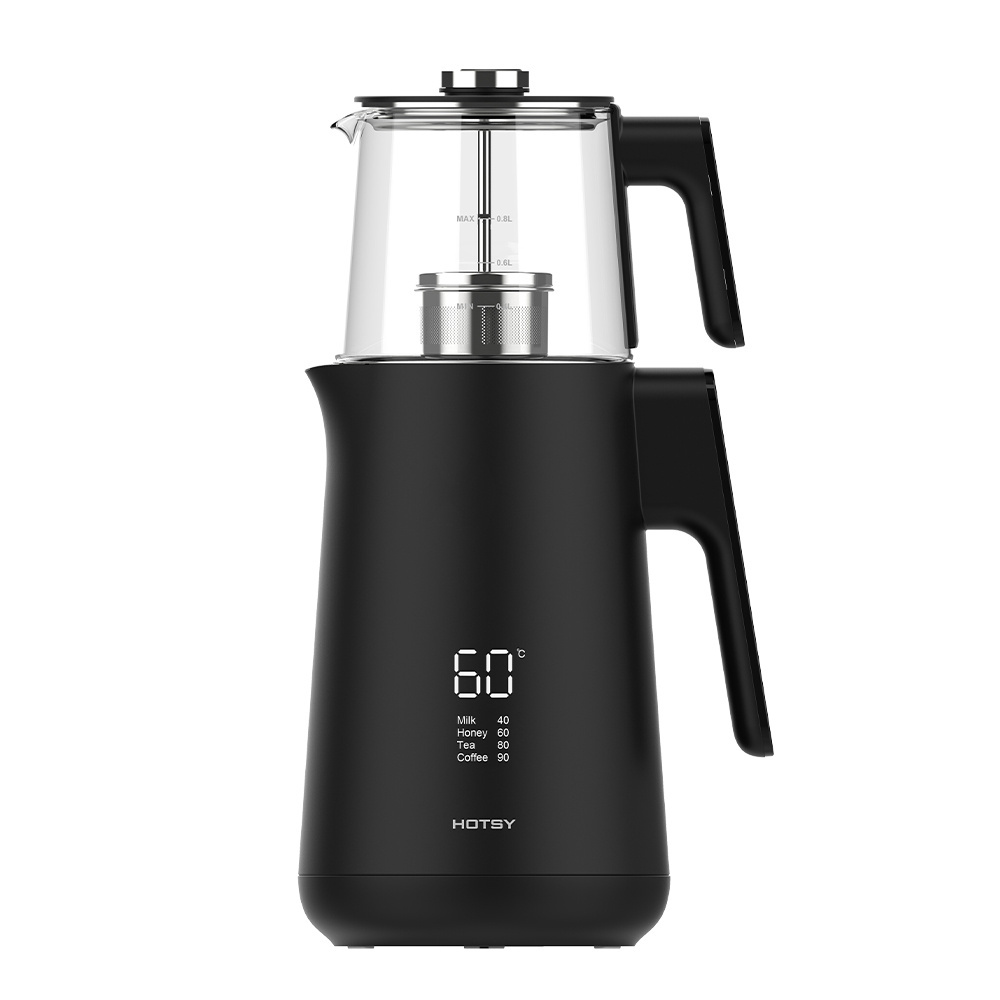 HOTSY 2.0L small kettle with glass lid smart wifi kettle water boil electronic glass multifunction temperature electric kettle