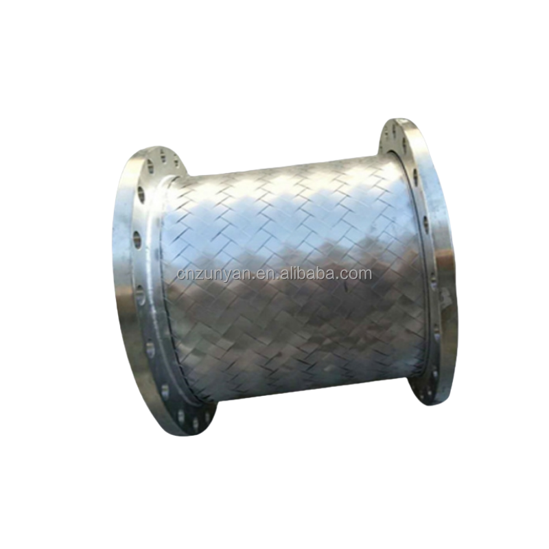 Large diameter flanged metal hose Natural gas metal hose oil resistant braided soft connection ss hose