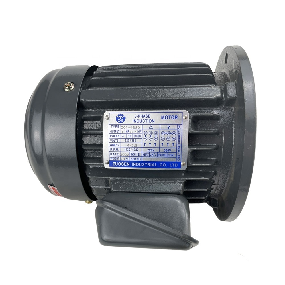 Taiwan SY Electric Motor Single Phase 3 Phase 0.75/1.5/2.2/3.75/5.5KW Vertical Mounted Electric Motors For Hydraulic Pumps