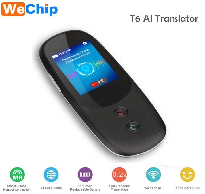 T6 Intelligent AI Language Translator Portable Voice Translator with 41 languages