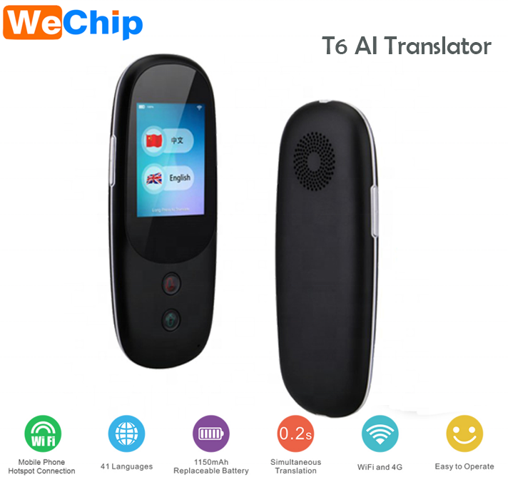 T6 Intelligent AI Language Translator Portable Voice Translator with 41 languages