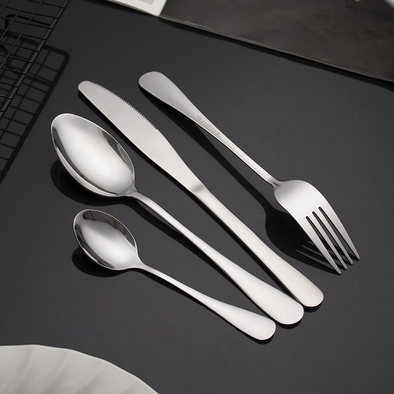 High quality stainless steel 24pcs knife fork and spoon wedding gift box cutlery set