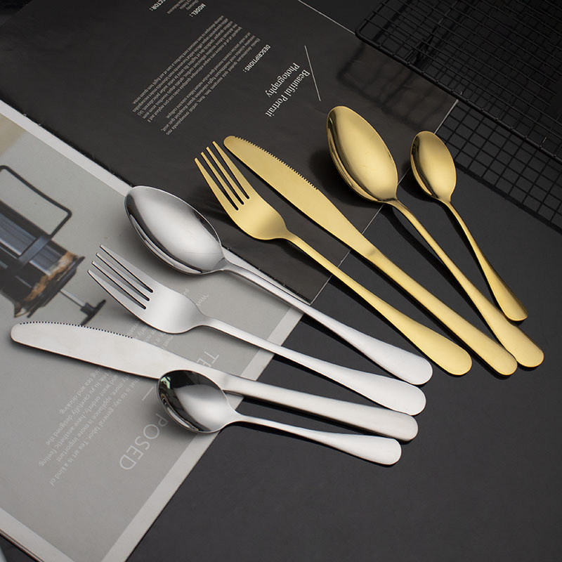 High quality stainless steel 24pcs knife fork and spoon wedding gift box cutlery set