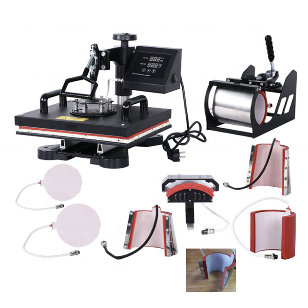 9 in 1 combo sublimation heat press machine with swing away head