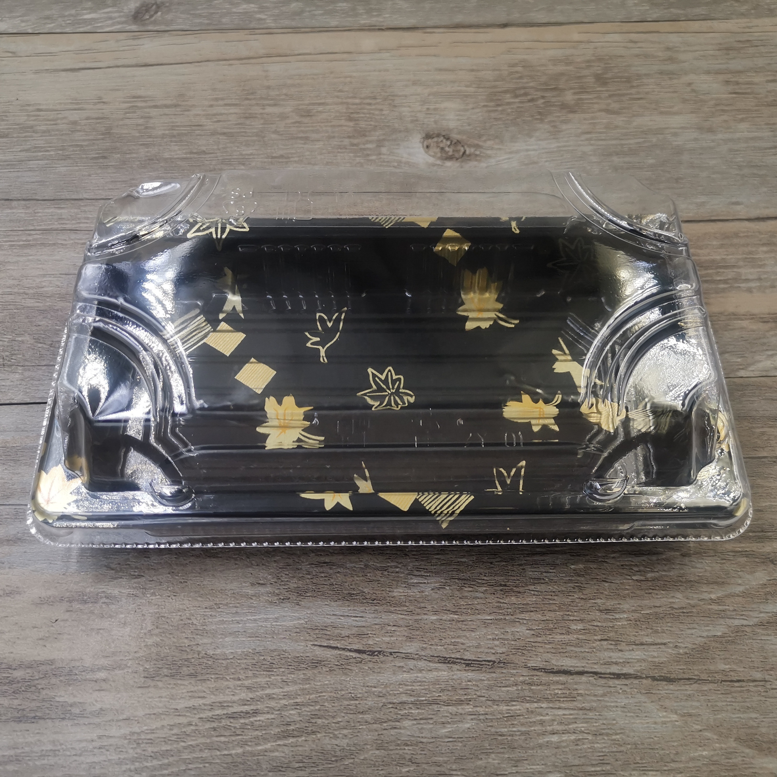 Wholesale Disposable BOPS Clear Plastic Plate Sushi Packaging Boxes Blister Rectangular Sushi Tray with Lid