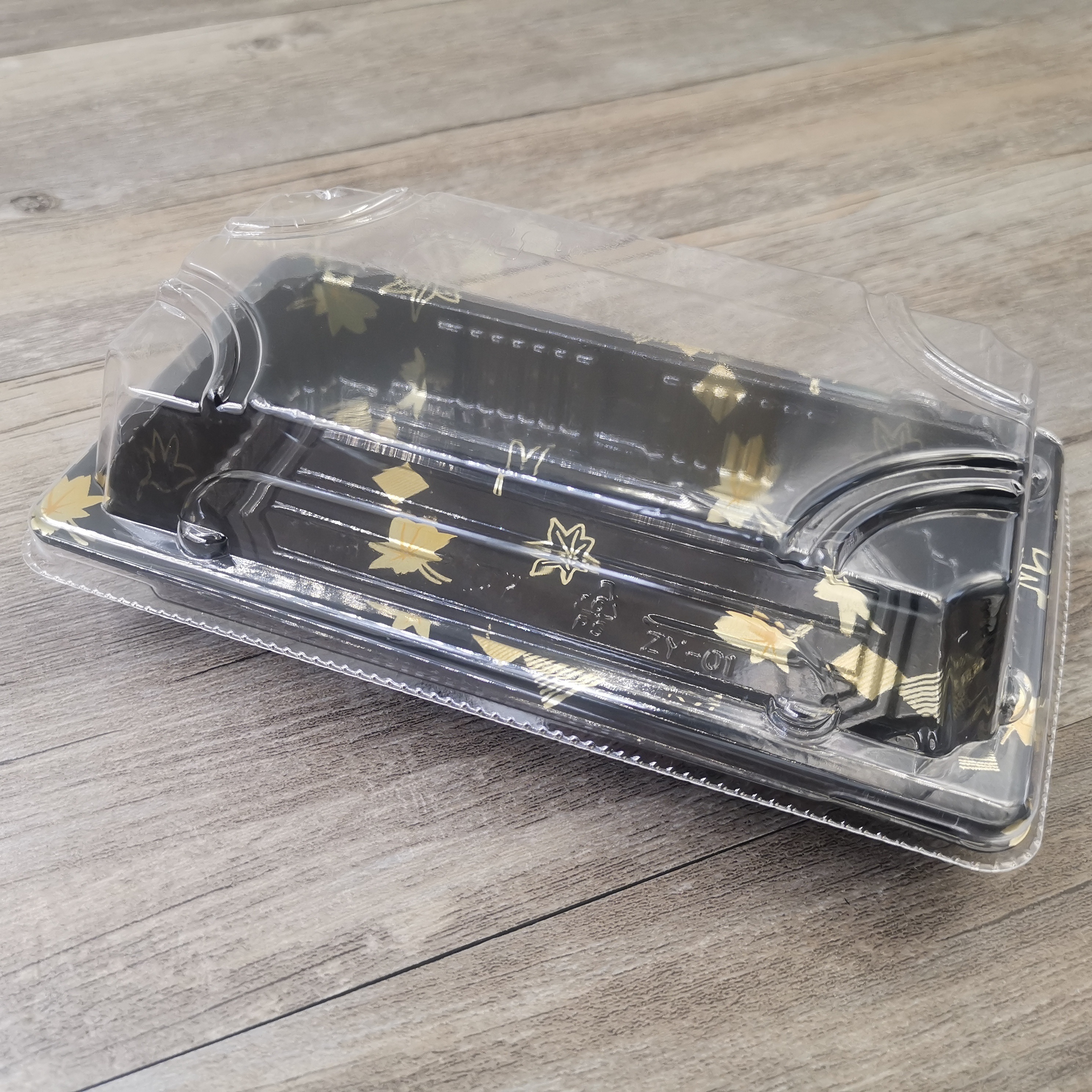 Wholesale Disposable BOPS Clear Plastic Plate Sushi Packaging Boxes Blister Rectangular Sushi Tray with Lid