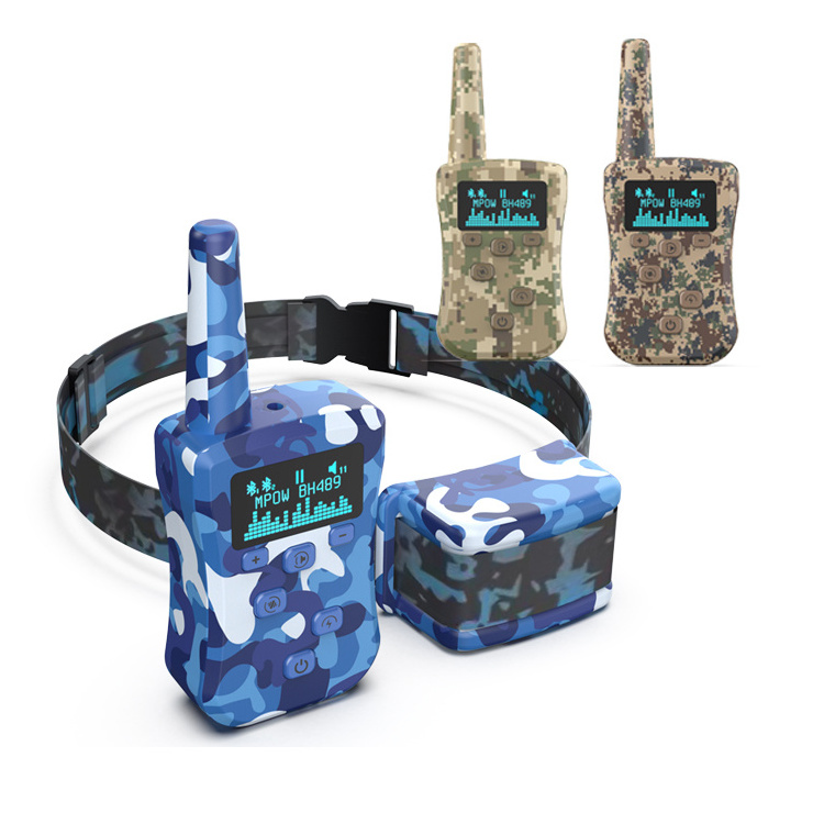 ZZAH-02B High Quality E-shock Remote Vibrating Beeper Waterproof Camouflage Dog Training Collar for Hunting dogs