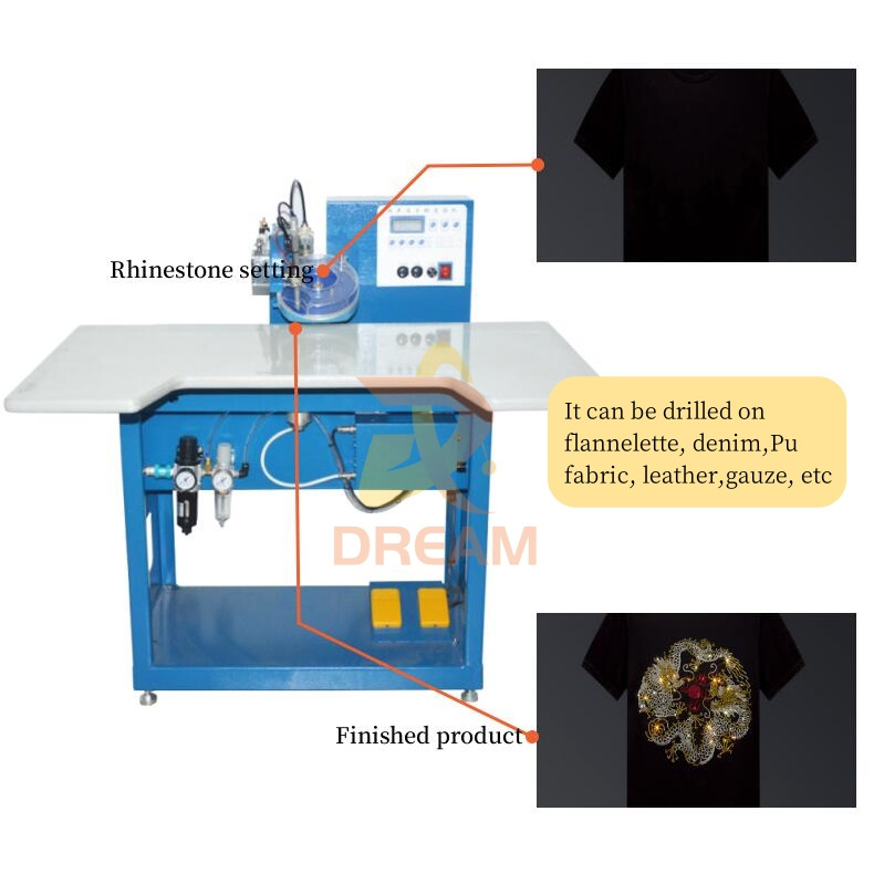 One Head Single Disk Automatic Rhinestone Setting Machine Hotfix Rhinestones Machine Motif Setting Machine