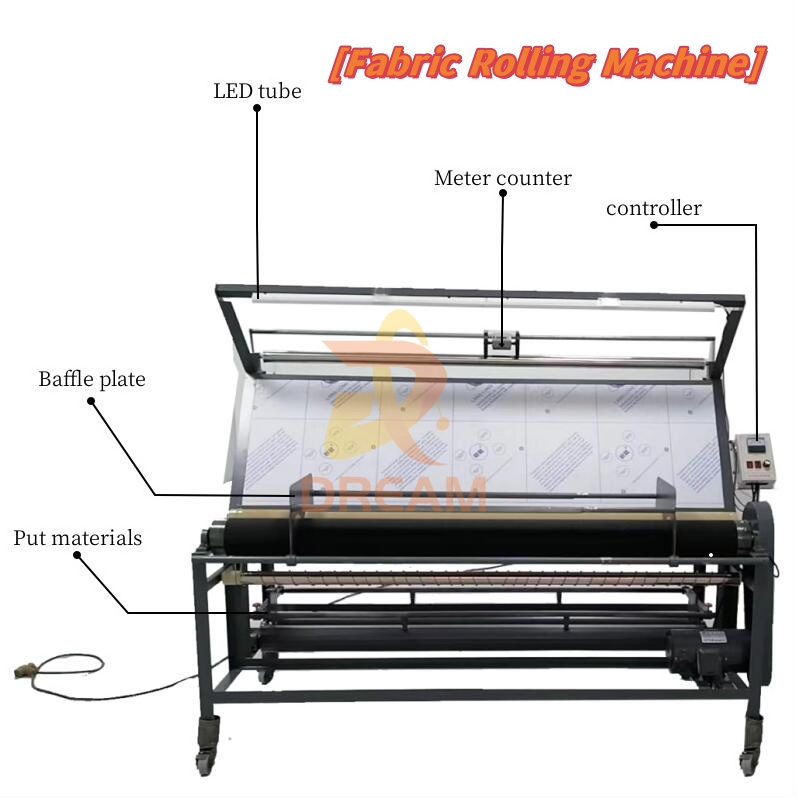 Automatic Textile Fabric Cloth Inspection and Rolling Machine Fabric Inspecting Rolling Machine