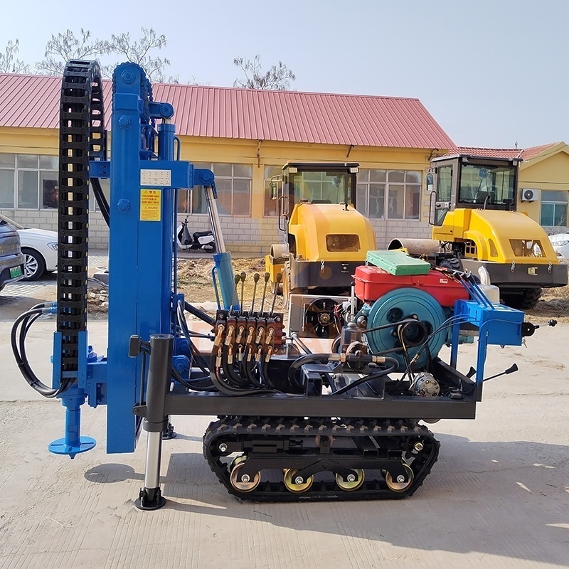 silent hydraulic ground screw piling rig machine helical pile driver machine solar panel pile driver hammer