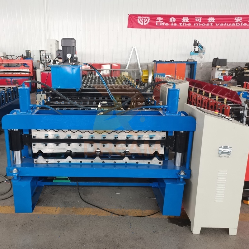 Roofing sheet making machine 1250mm glazed tile roof sheet roll forming machine