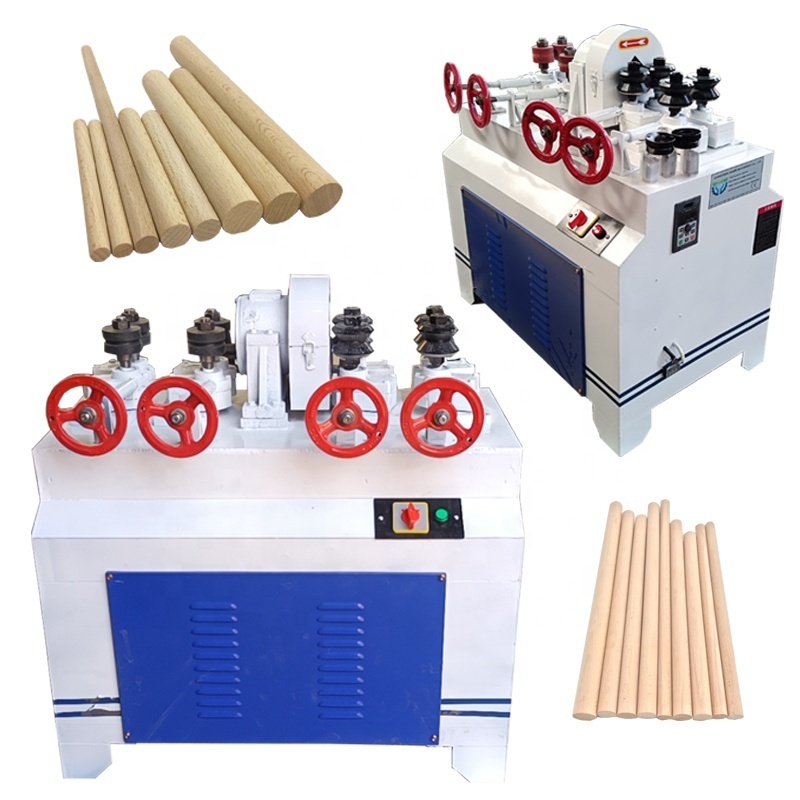 Round shape wood round rod mop stick rounding making milling machine