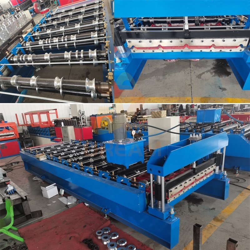 Roofing sheet making machine 1250mm glazed tile roof sheet roll forming machine