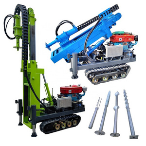 silent hydraulic ground screw piling rig machine helical pile driver machine solar panel pile driver hammer