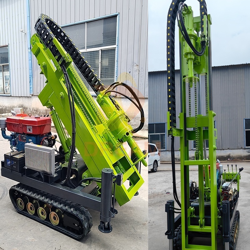 silent hydraulic ground screw piling rig machine helical pile driver machine solar panel pile driver hammer