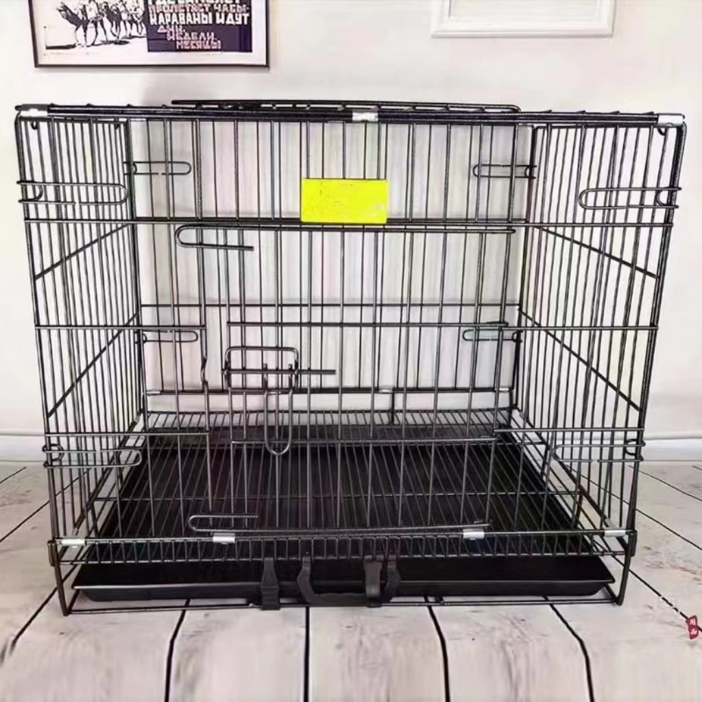 Customizable Stainless Steel Foldable Stackable Travel Pet Cages Metal Kennels for Dogs Cats Furniture Easy Carry Multi-Colors