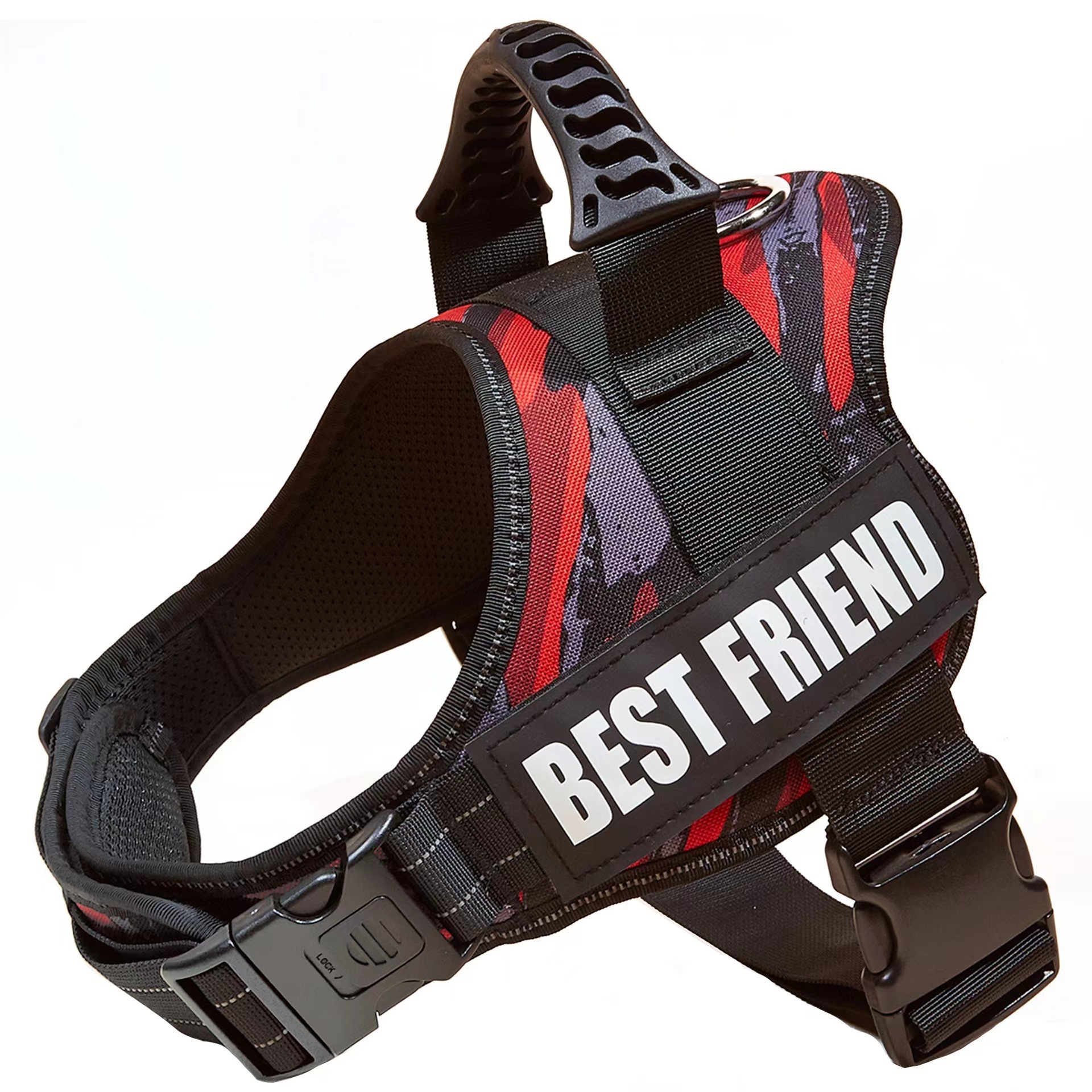 Dog Chest Strap Large Dog Collar Leash Vest Clothing with Reflective Pet Supplies at Night