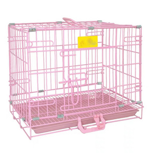 Customizable Stainless Steel Foldable Stackable Travel Pet Cages Metal Kennels for Dogs Cats Furniture Easy Carry Multi-Colors