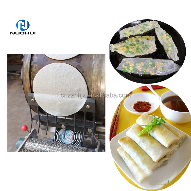 Automatic Mesin Kulit Samosa Rice Pancake Lumpia Pastry Injera Spring Roll Sheet Wrapper Maker Make Machine