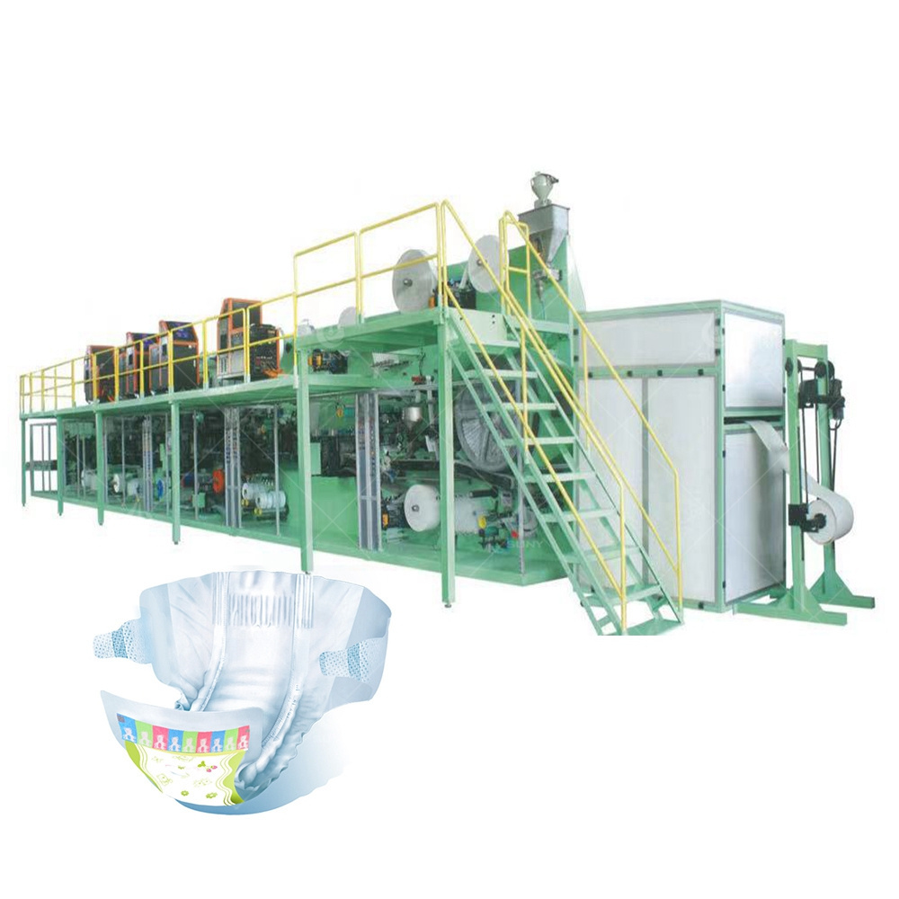 China Best Sale Baby Diaper Manufacturing Plant Baby Diapers Making Machine