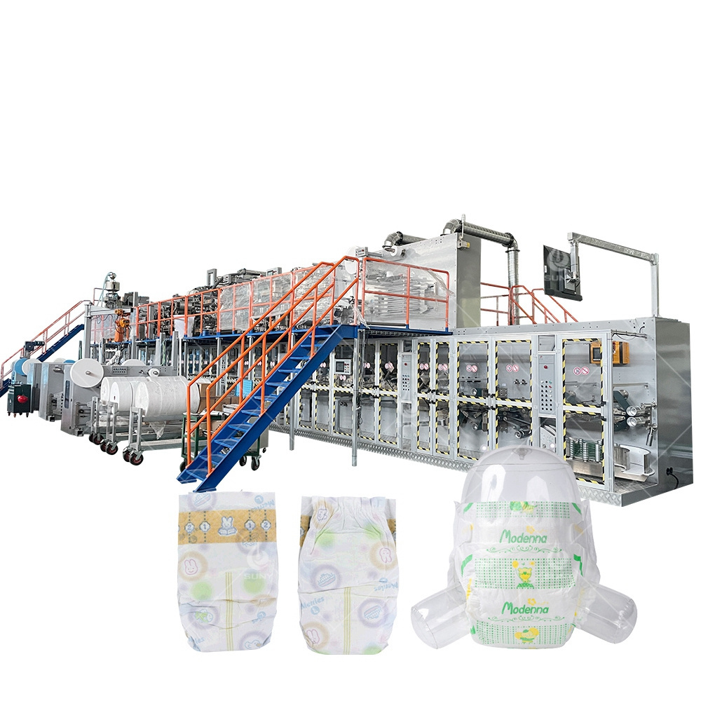 China Best Sale Baby Diaper Manufacturing Plant Baby Diapers Making Machine