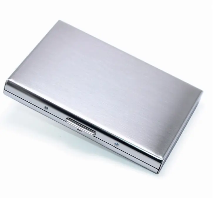 sanchuan 2023 new product Personalized Business Card Case Leather Stainless Steel Metal Name Card Holder