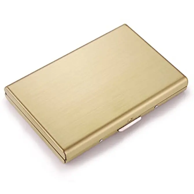 sanchuan 2023 new product Personalized Business Card Case Leather Stainless Steel Metal Name Card Holder