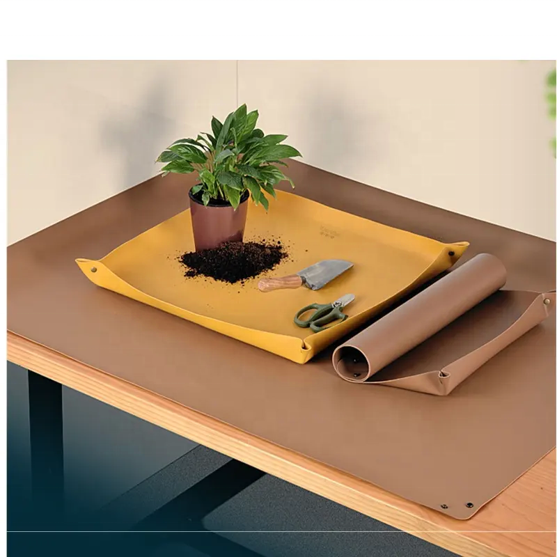 hot selling leather Plant potting Mat Indoor Gardening mat Potting Tray Mat Large Foldable pad