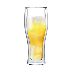 450ml large vase shaped double wall insulated inverted beer mug