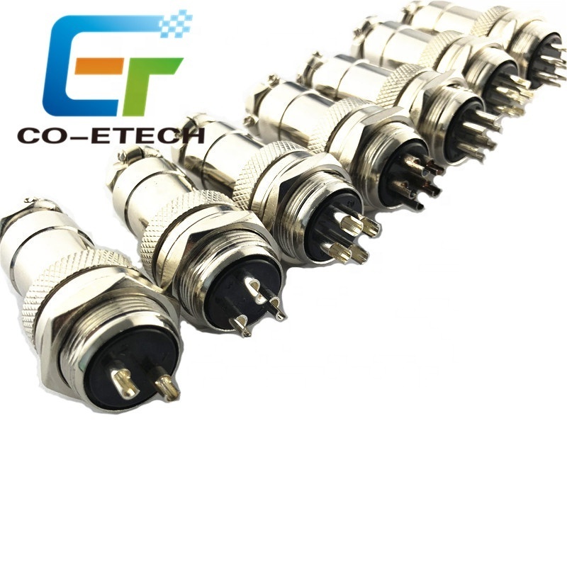 Aviation Connector Socket Plug GX20 2/3/4/5/6/7/8 Pin Male And Female 20mm Electrical Circular Cable Connector