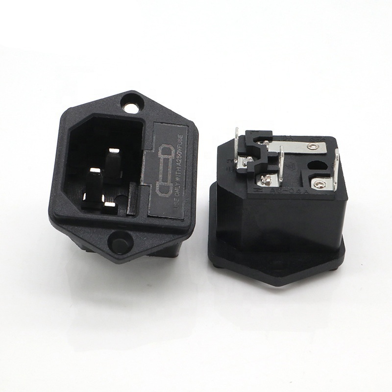thumbnail image 2 of 43R01-1211 Mains Power Connector – 10A 250VAC Female Screw Terminal Plug – Black, Qty 1 By Power Dynamics/K+B 2 of 4